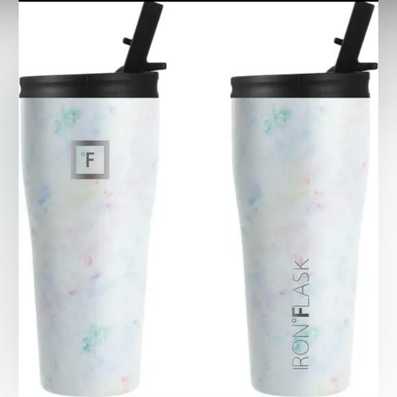 IRON °FLASK Rover Tumbler Pearl 32oz Vacuum Insulated 2 Lids 2 Straws Drink Cup - Picture 5 of 16